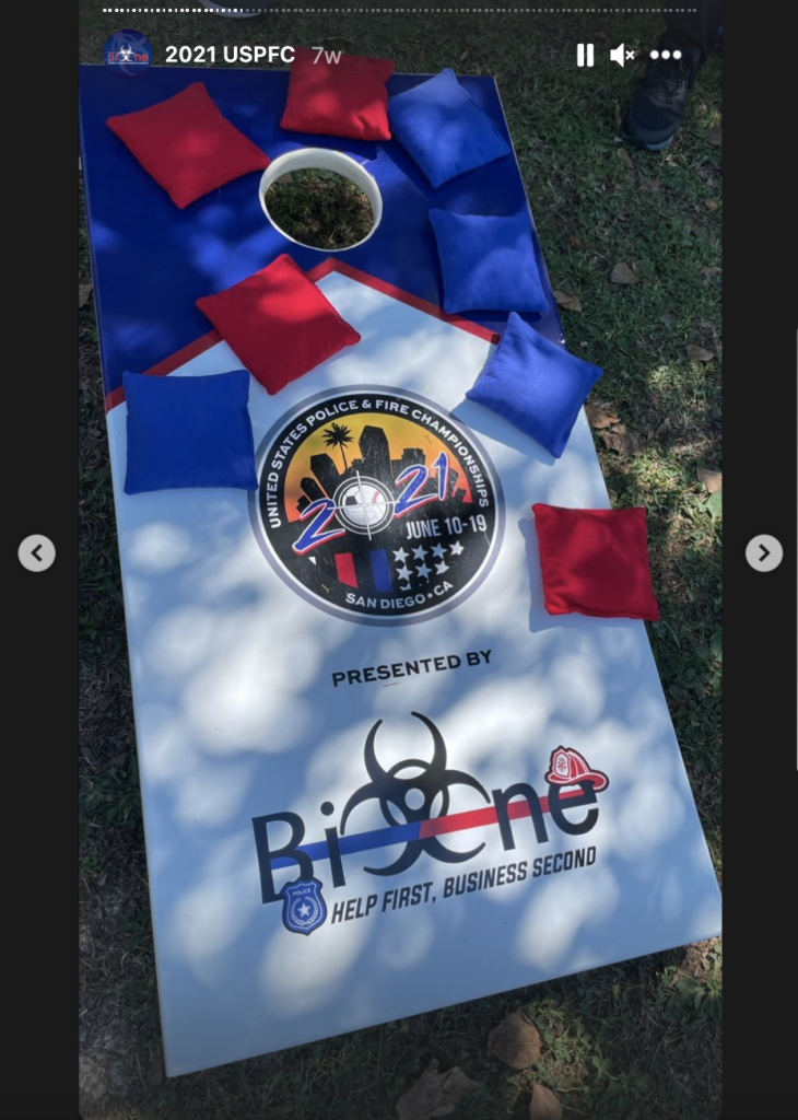 U.S. Police and Fire Championships Cornhole Boards