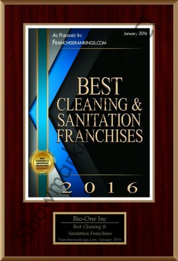 Bio-One of Eugene decontamination and biohazard cleaning team award